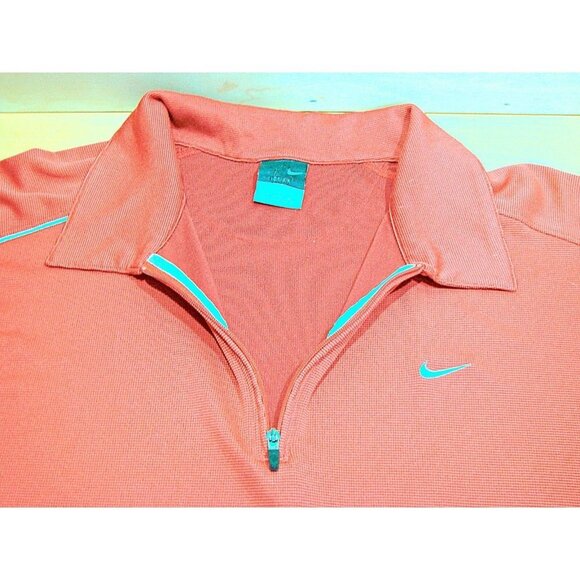 Nike Mens Shirt Dri-Fit UV 1/4 Zip Athletic Short Sleeve Red Size XL - Picture 5 of 12